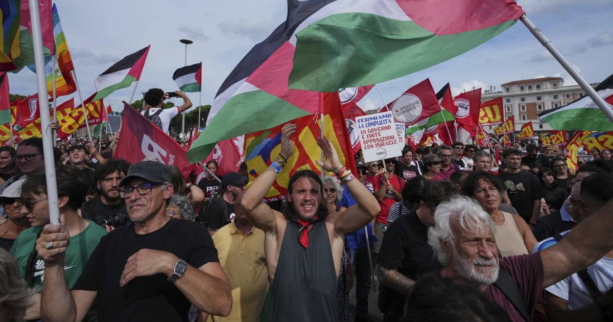 Miles de trabajadores italianos hacen huelga en solidaridad con Gaza
