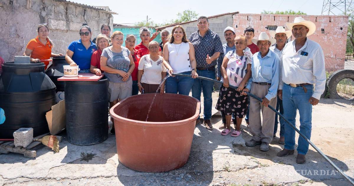 Ayuntamiento de Castaños, Coahuila, entrega nuevo pozo de agua en Los Lirios