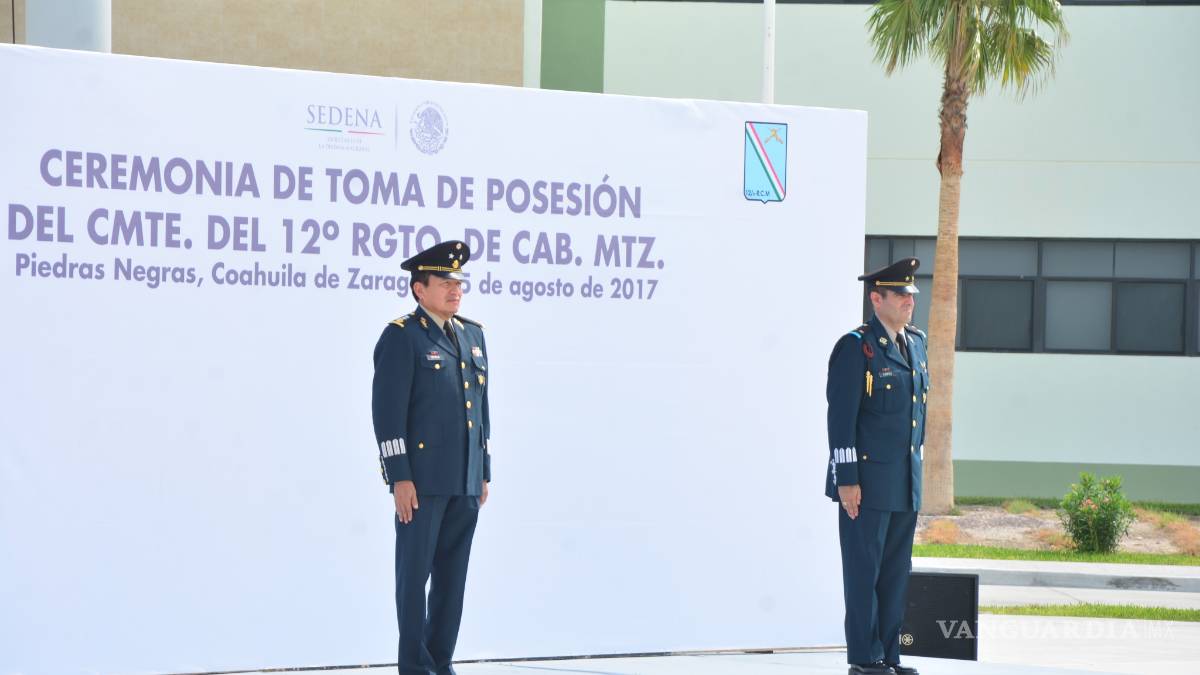 Rinde protesta nuevo comandante de la guarnición militar en Acuña