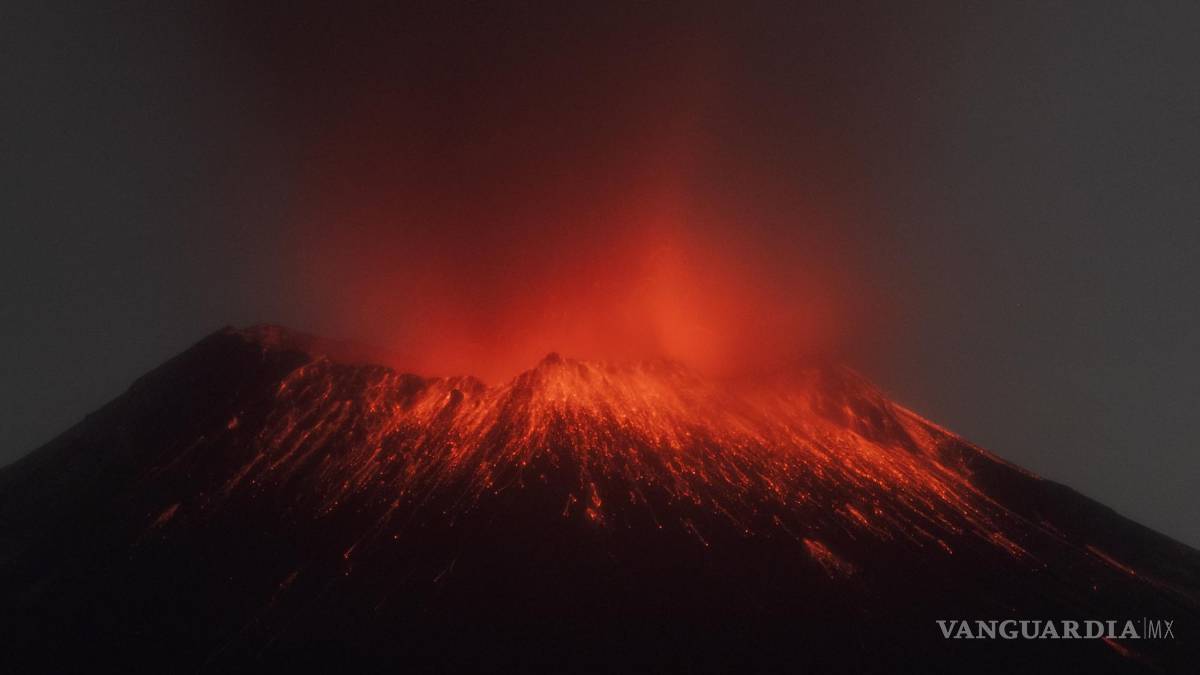 Asombrosas imágenes de la actividad del volcán Popocatépetl