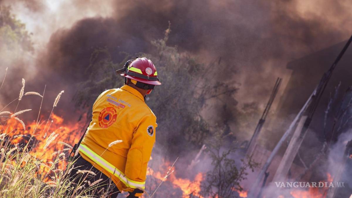 Evacuan a 30 personas y rescatan a seis animales por incendio en Monterrey, Nuevo León