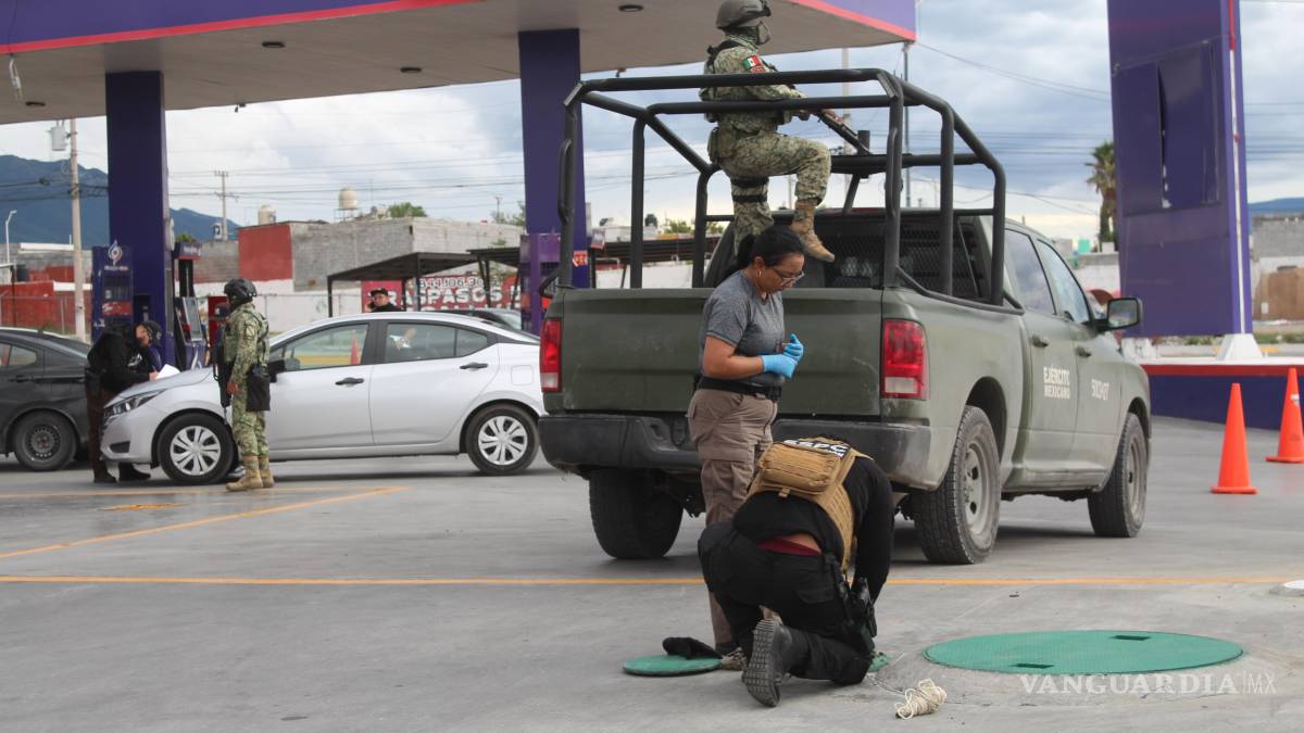 Realizan cateos simultáneos en tres gasolineras de Saltillo