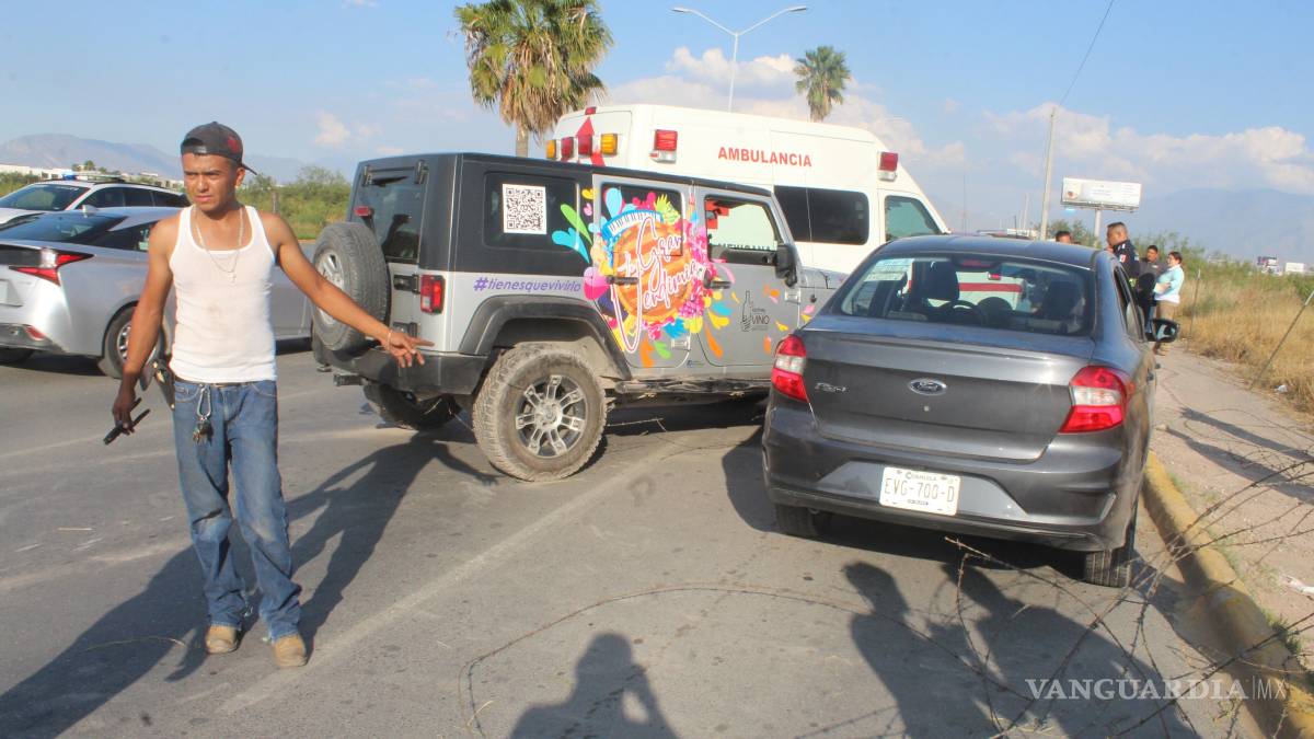 Migrante hondureño provoca choque múltiple en Saltillo tras robar vehículo de su patrón