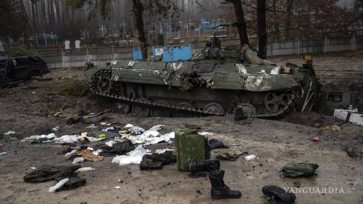 Restos de los combates, un reflejo de la infame guerra en Ucrania