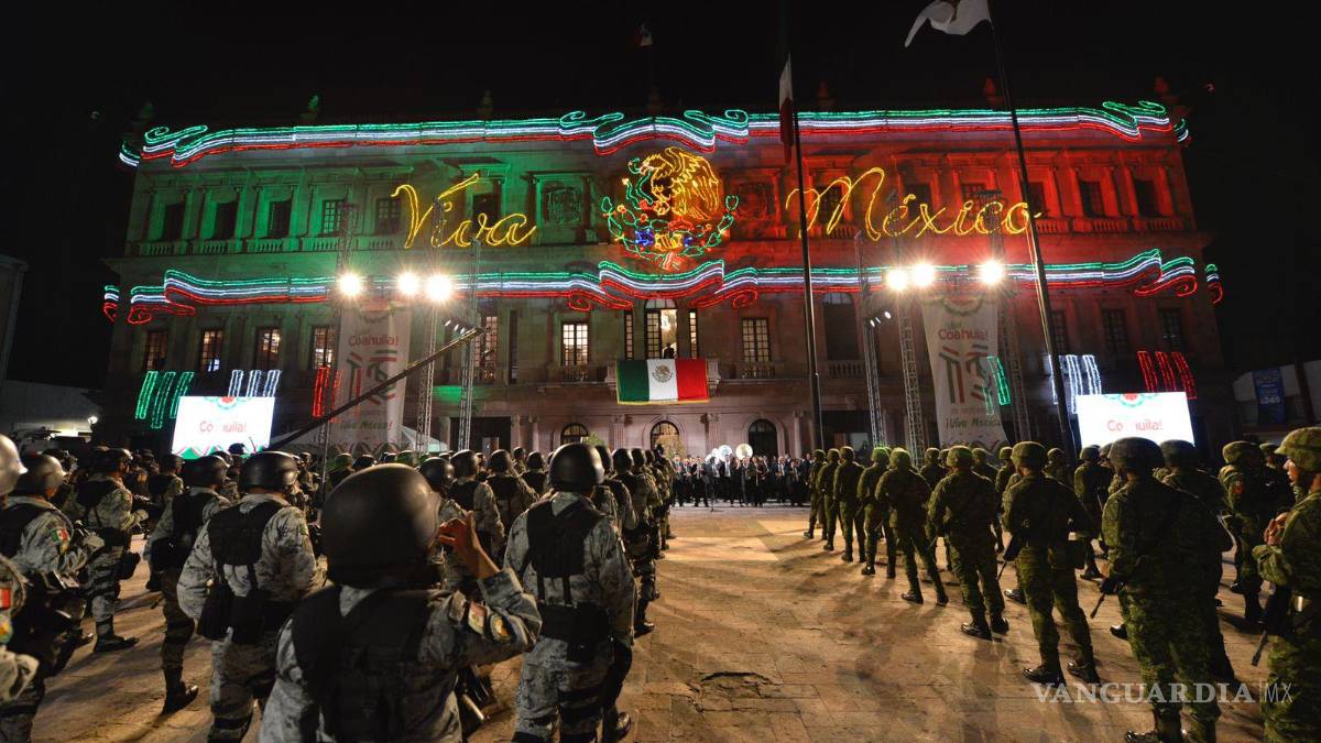‘¡Mexicanos, coahuilenses, vivan los héroes que nos dieron patria y libertad!’ Grita Miguel Riquelme desde Palacio de Gobierno