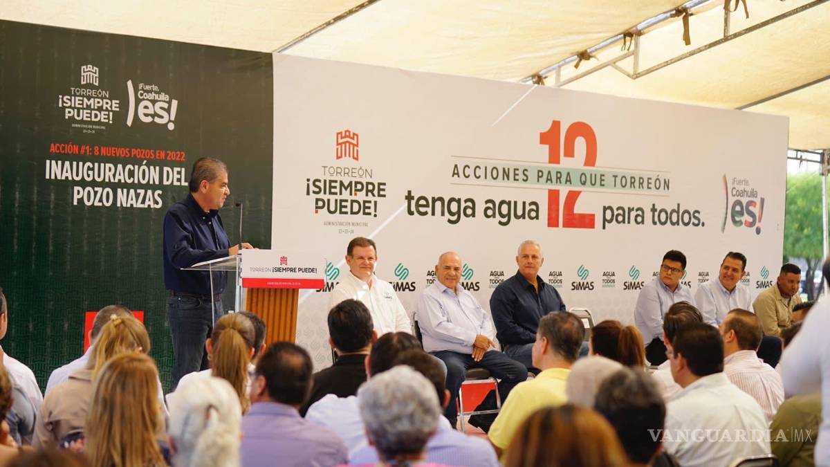 Inauguran Miguel Riquelme y Román Cepeda pozo de agua en Ciudad Nazas, Torreón