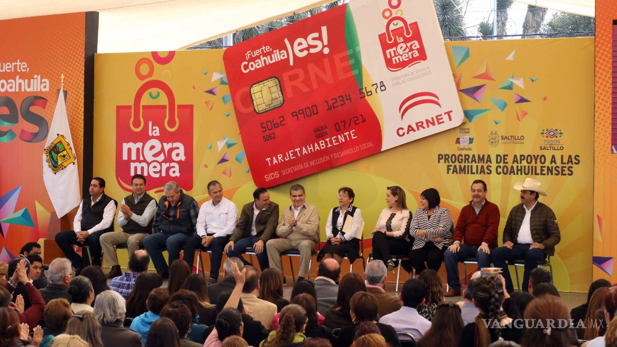 Con la tarjeta 'La mera mera', Gobierno de Coahuila repartirá 200 pesos por mes a las familias más necesitadas