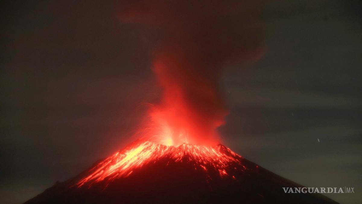Asombrosas imágenes de la actividad del volcán Popocatépetl