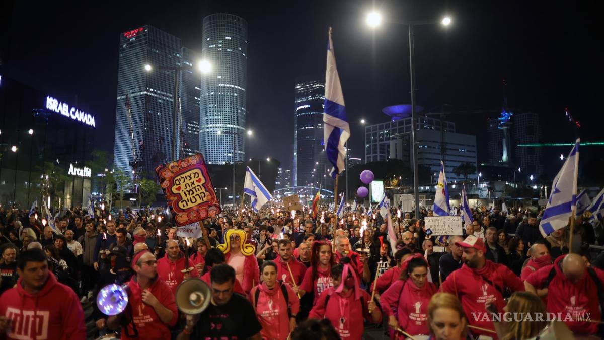 Miles de Israelíes protestan contra las de reformas al sistema judicial impulsadas por Benjamin Netanyahu