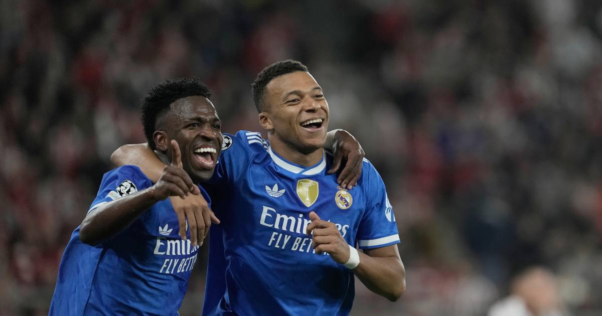 Real Madrid ganó 4-3 al Olympiakos con póker histórico de Kylian Mbappé en la Champions League