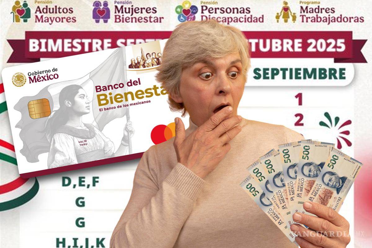 Pensión del Bienestar... ¿A quién le depositan los 6 mil 200 pesos hoy lunes 15 de septiembre?