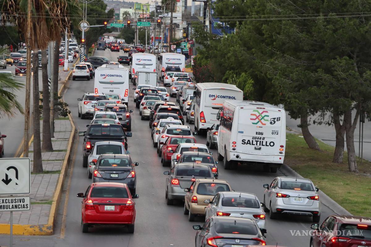 Saltillo: Congestión vial urbana, las causas están muy claras
