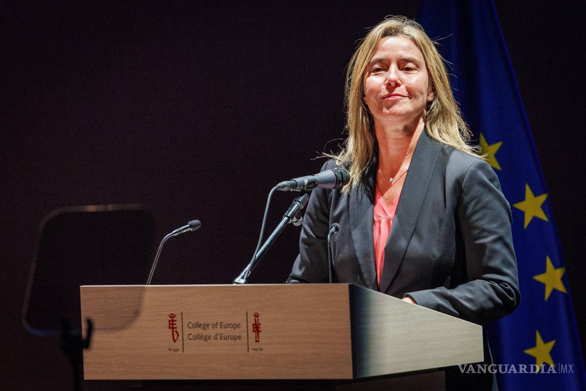 $!La rectora Federica Mogherini pronuncia un discurso en la ceremonia de apertura del septuagésimo quinto año académico del Colegio de Europa-Campus de Brujas.