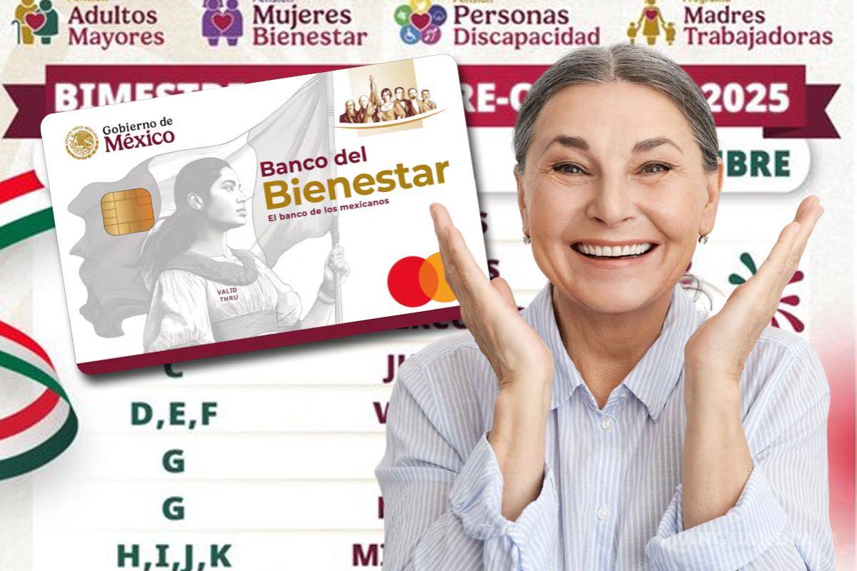 Pensión del Bienestar... ¿Qué apellidos reciben el pago de 6 mil 200 pesos del 23 al 25 de septiembre, según el calendario?