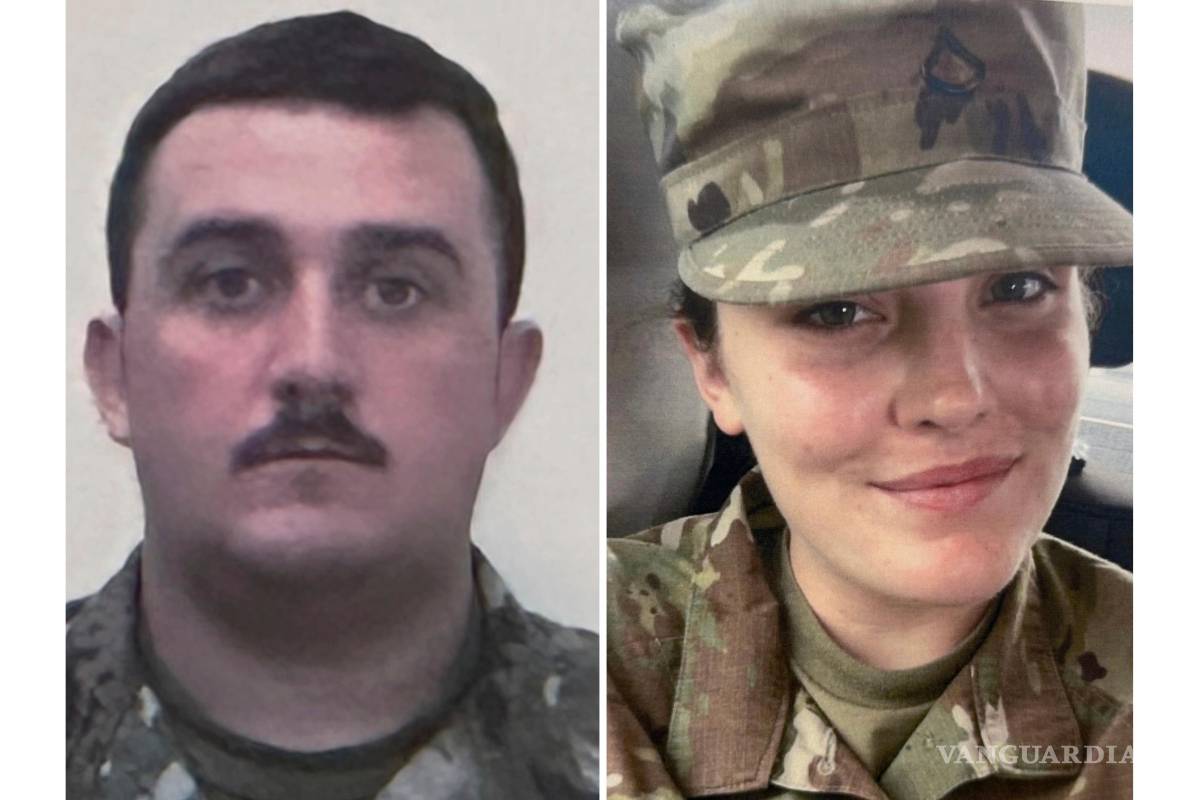 $!Esta combinación de fotos que muestra a miembros de la Guardia Nacional, de izquierda a derecha: el sargento Andrew Wolfe y la especialista Sarah Beckstrom.