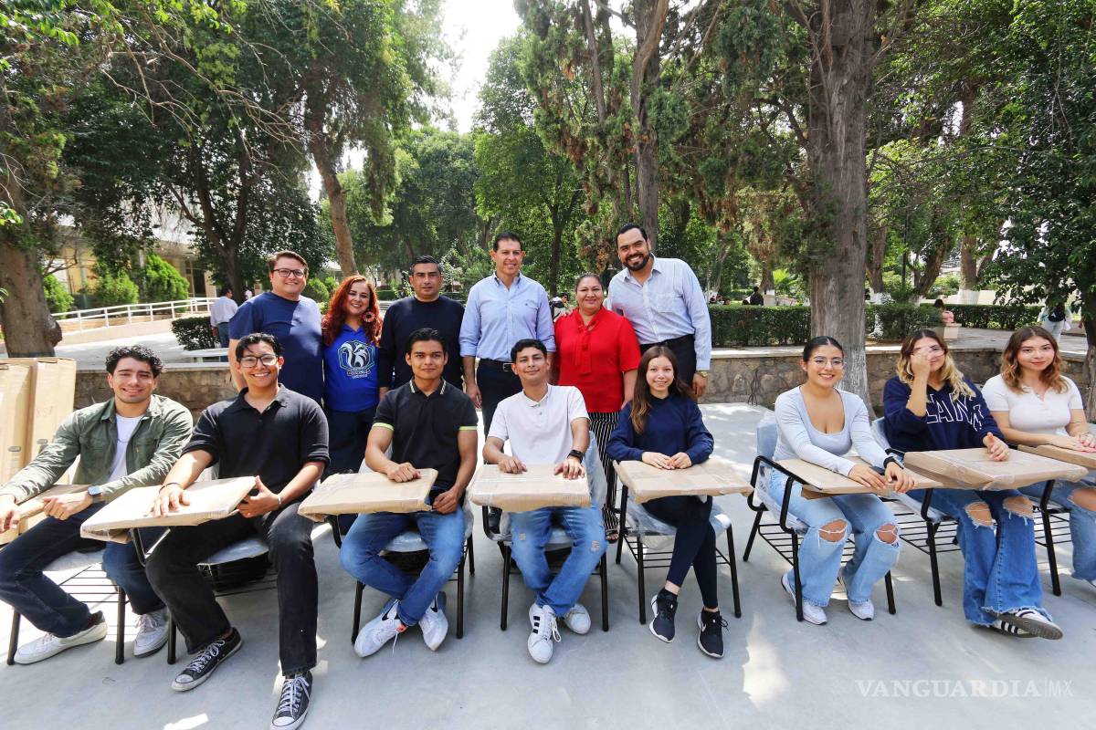 $!A la Facultad de Ciencias Químicas entregaron 80 mesabancos y seis pantallas.