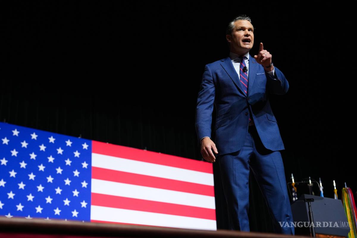 $!El secretario de Defensa, Pete Hegseth, se dirige a altos mandos militares en la Base del Cuerpo de Marines de Quantico en Virginia.