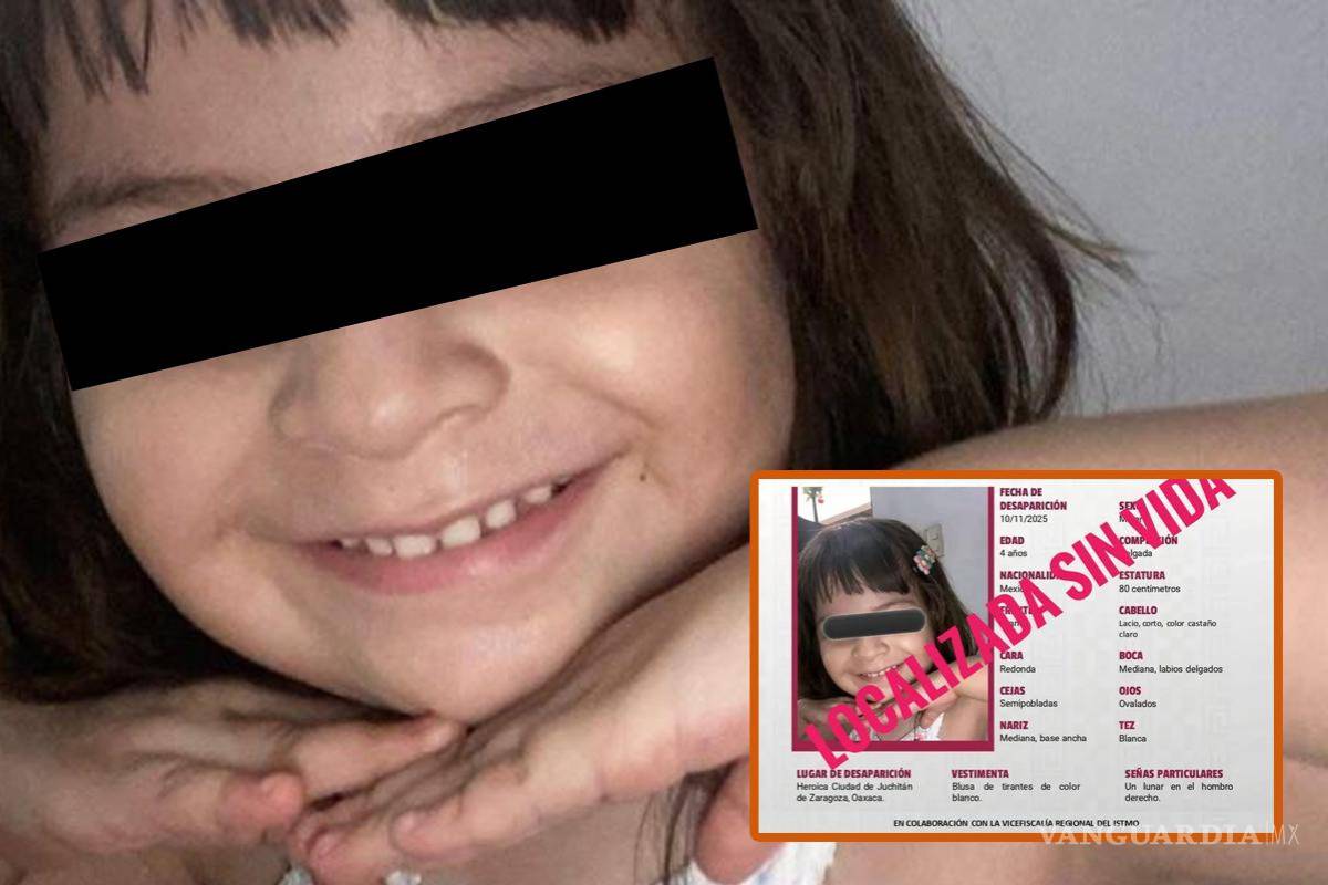 Noelia Daylen, es encontrada sin vida; la niña de 4 años fue asesinada en Juchitán, Oaxaca