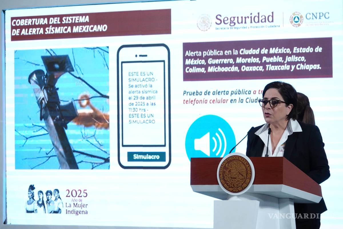 Enviarán alerta sísmica a 80 millones de celulares en simulacro nacional