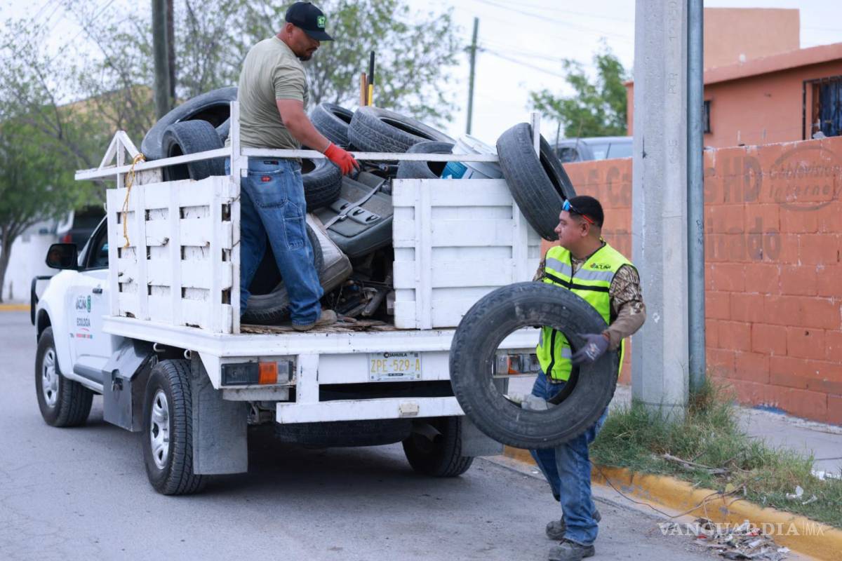 Refuerzan Estado y Municipio programa de descacharrización en Acuña