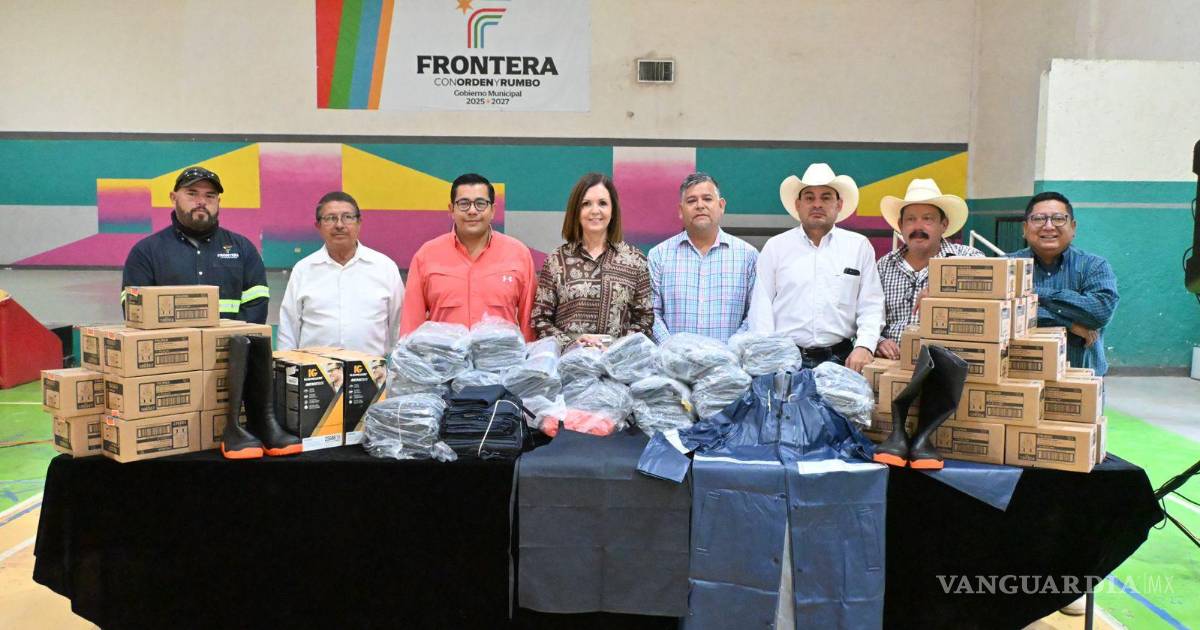 Alcaldesa entrega equipo de protección a trabajadores sindicalizados de Frontera