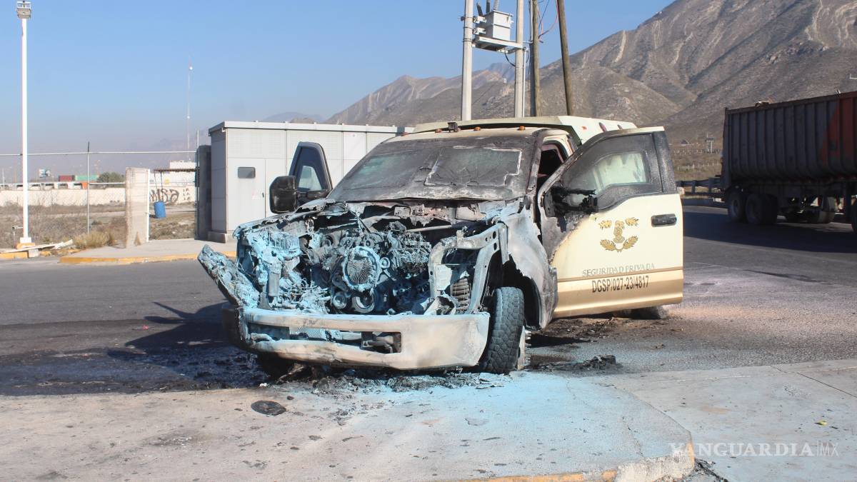 Se incendia camión de valores, en Ramos Arizpe