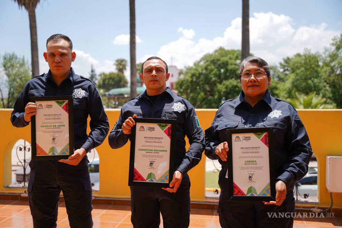 $!El Gobierno Municipal reconoció a los elementos distinguidos como Policía del Mes de marzo, abril y mayo por su desempeño y vocación de servicio.