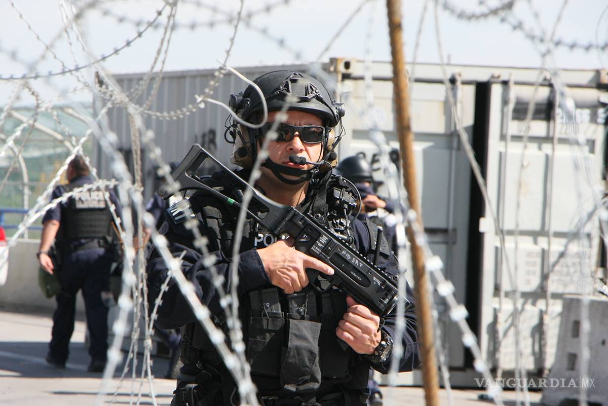 $!Tras declaración de Donald Trump, permanecen simulacros en Puentes Internacionales para contención de migrantes