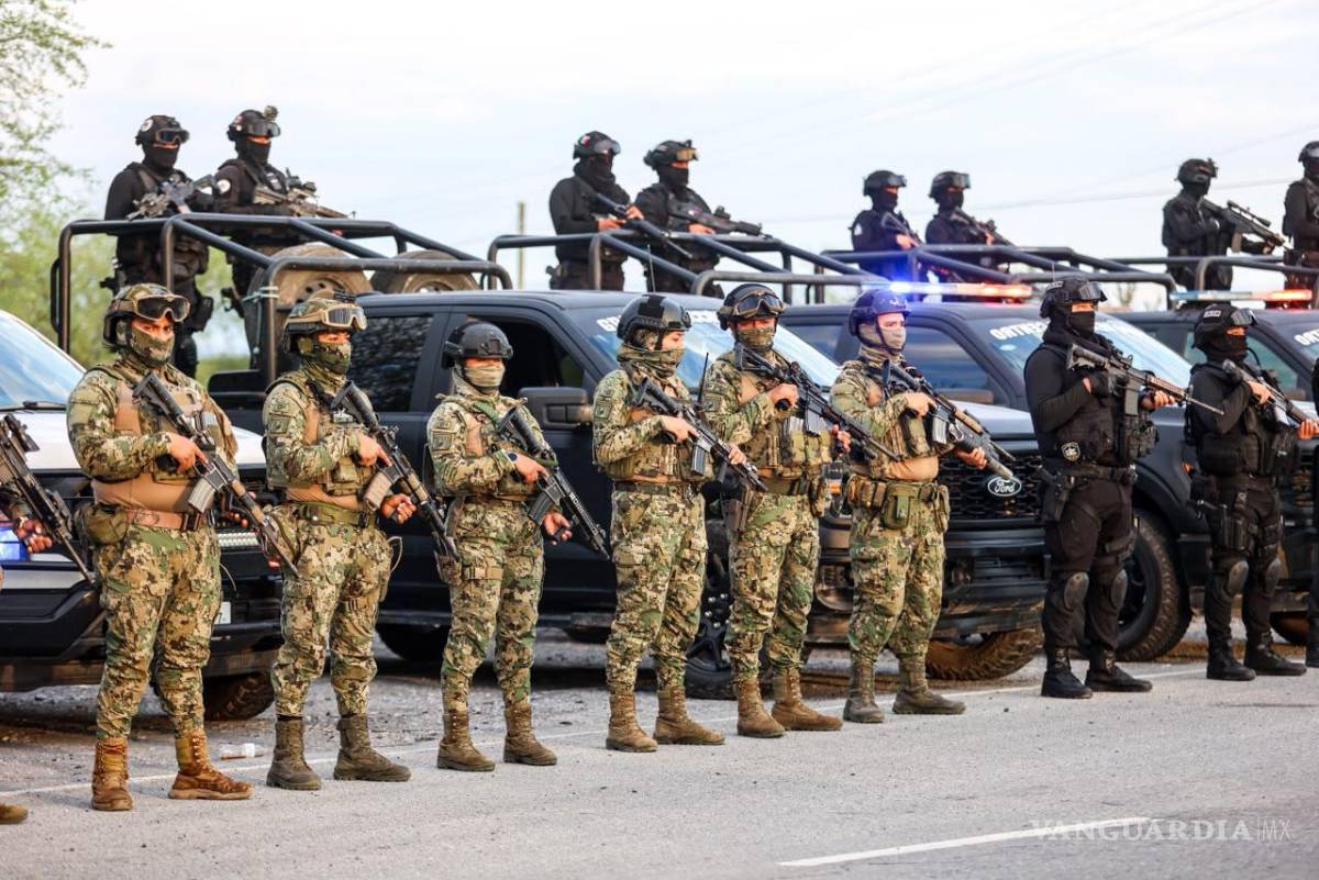 $!Más de mil 500 elementos fueron desplegados en siete municipios de Coahuila para reforzar los patrullajes y la vigilancia.