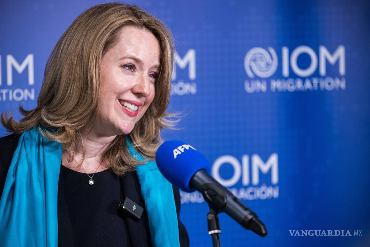 $!La recién elegida directora general de la OIM) Amy Pope, habla durante una conferencia de prensa en Ginebra, Suiza.