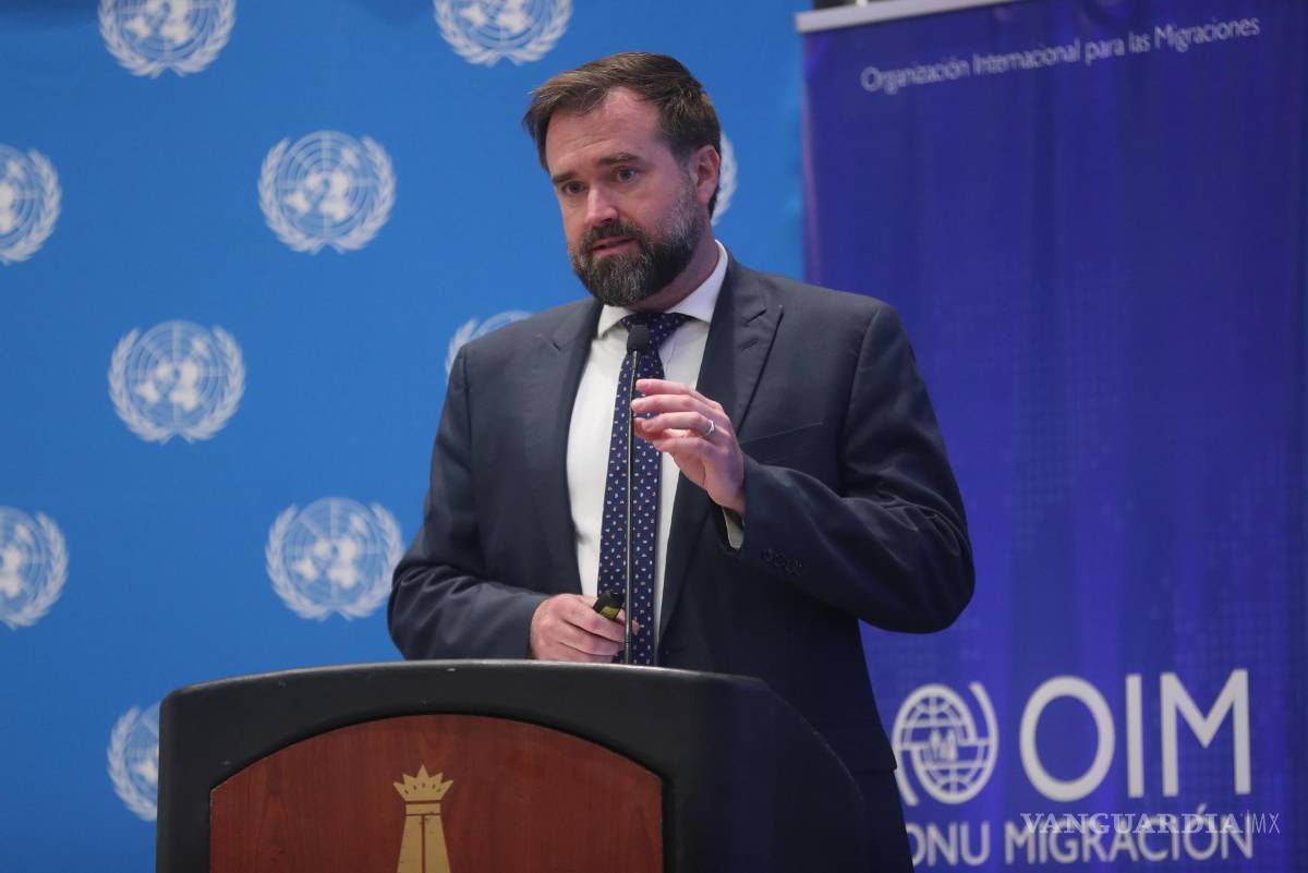 $!El jefe de misión adjunto de la Organización Internacional para las Migraciones (OIM) en México, Jeremy MacGilivray enla conferencia de prensa.