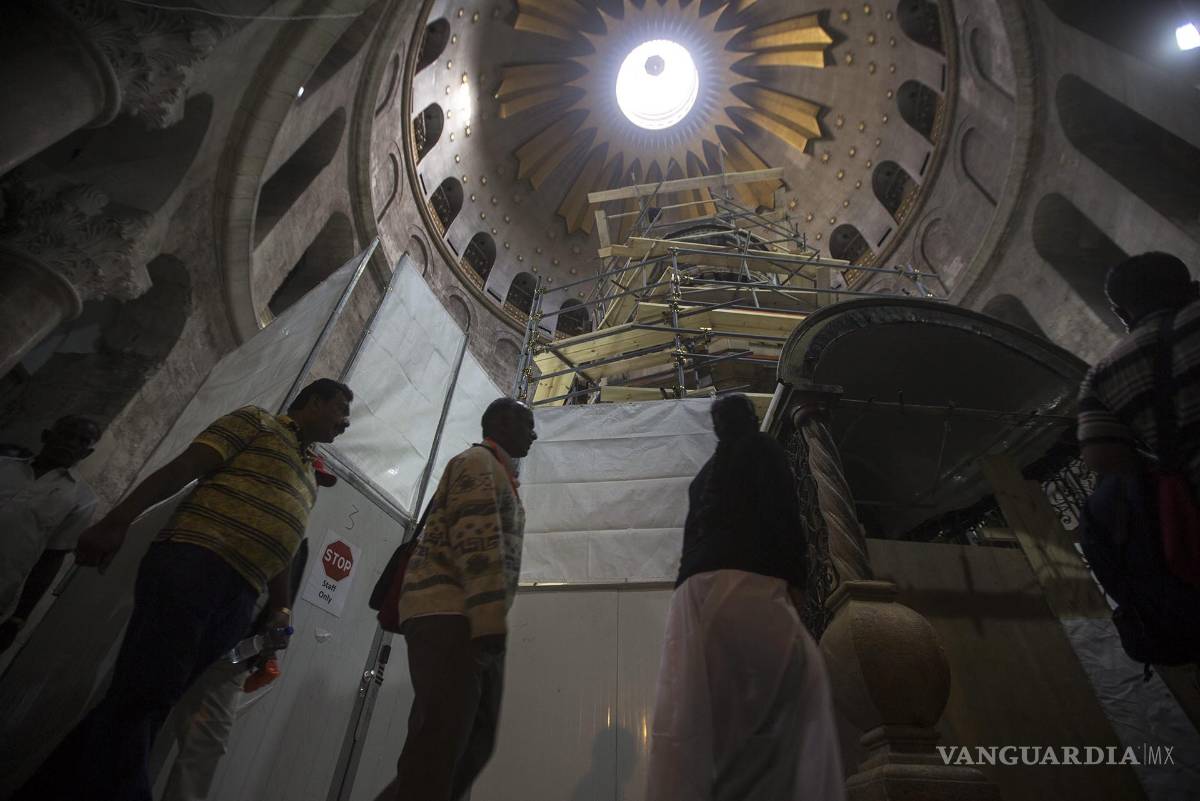 $!Restauran la tumba de Jesús para evitar que se convierta en una "montaña de arena"