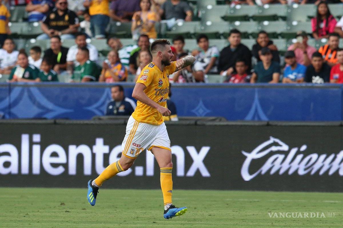 $!Tras su gol en el triunfo de Tigres, Gignac es segundo máximo artillero de los felinos