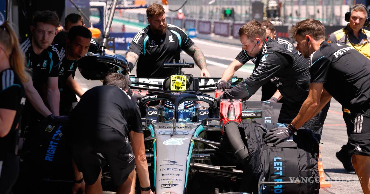 George Russell lidera la FP1 en Barcelona; Colton Herta reemplaza a Checo Pérez