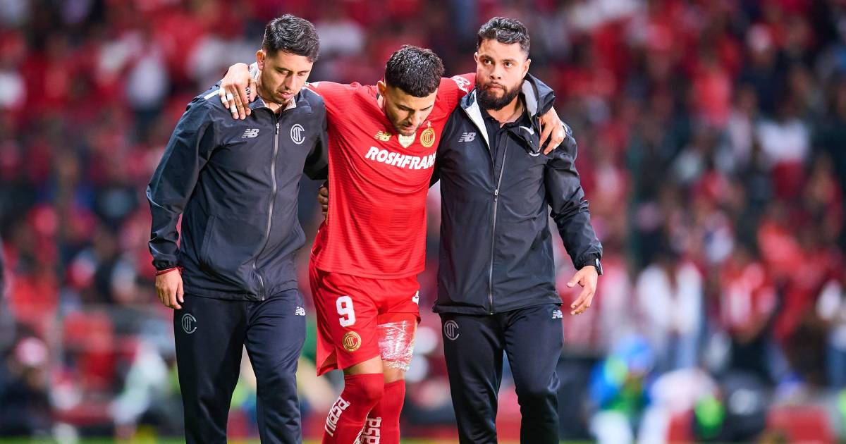 Alexis Vega sufre lesión muscular y preocupa al Toluca rumbo a la Liguilla