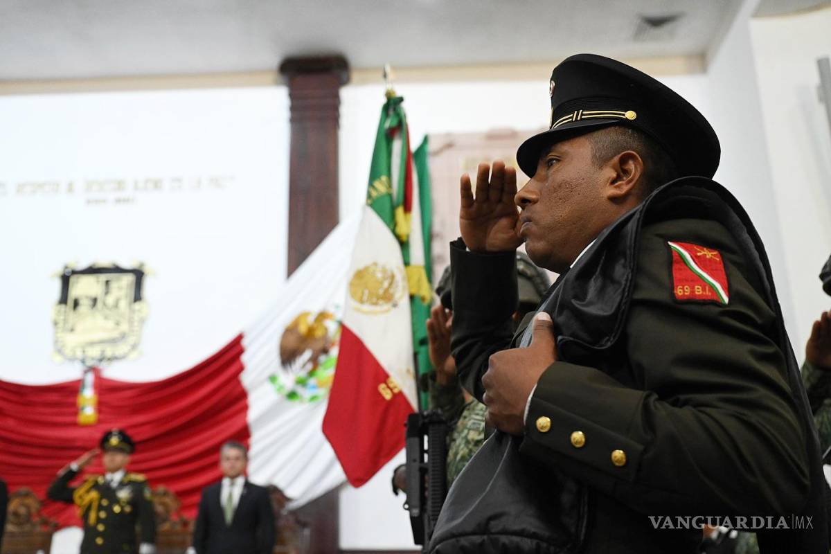 $!Durante el acto se recordó que el Ejército Mexicano tuvo su origen el 19 de febrero de 1913 en territorio coahuilense.