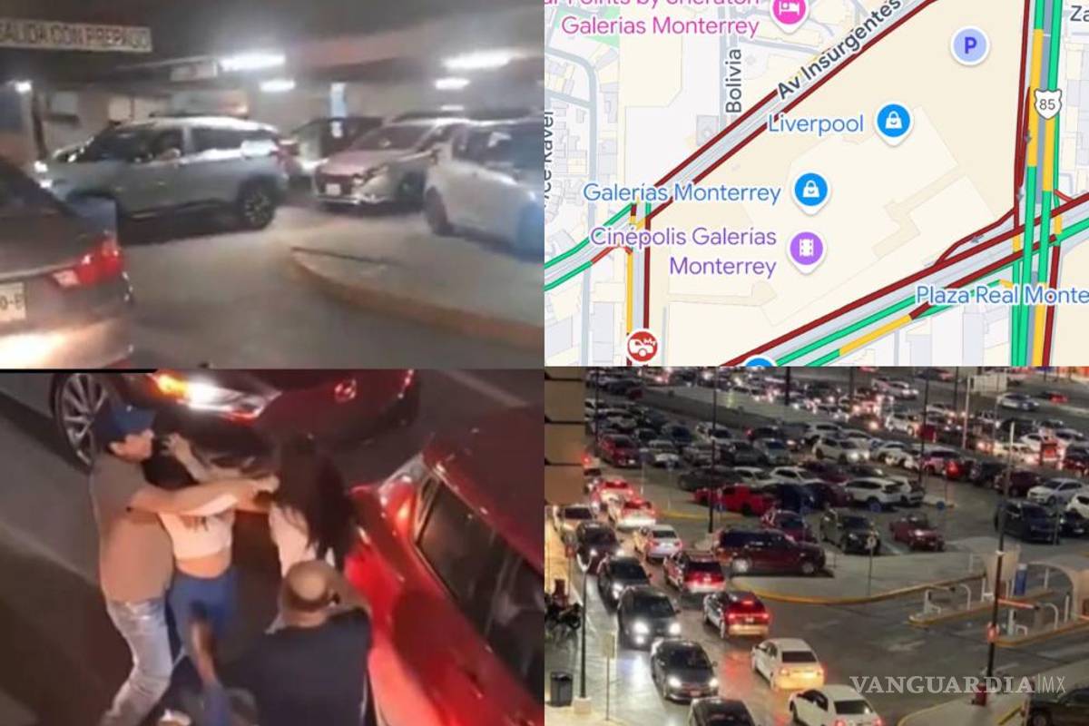 Tráfico pesado, atrapados por horas hasta peleas: colapsan avenidas aledañas a plaza comercial de Monterrey