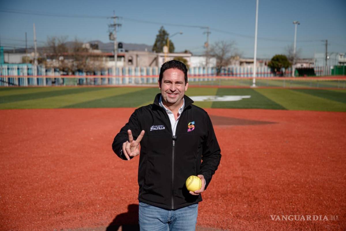 Rehabilitan campos de sóftbol en el Parque Jesús Carranza de Saltillo; beneficiarán a más de 14 mil personas