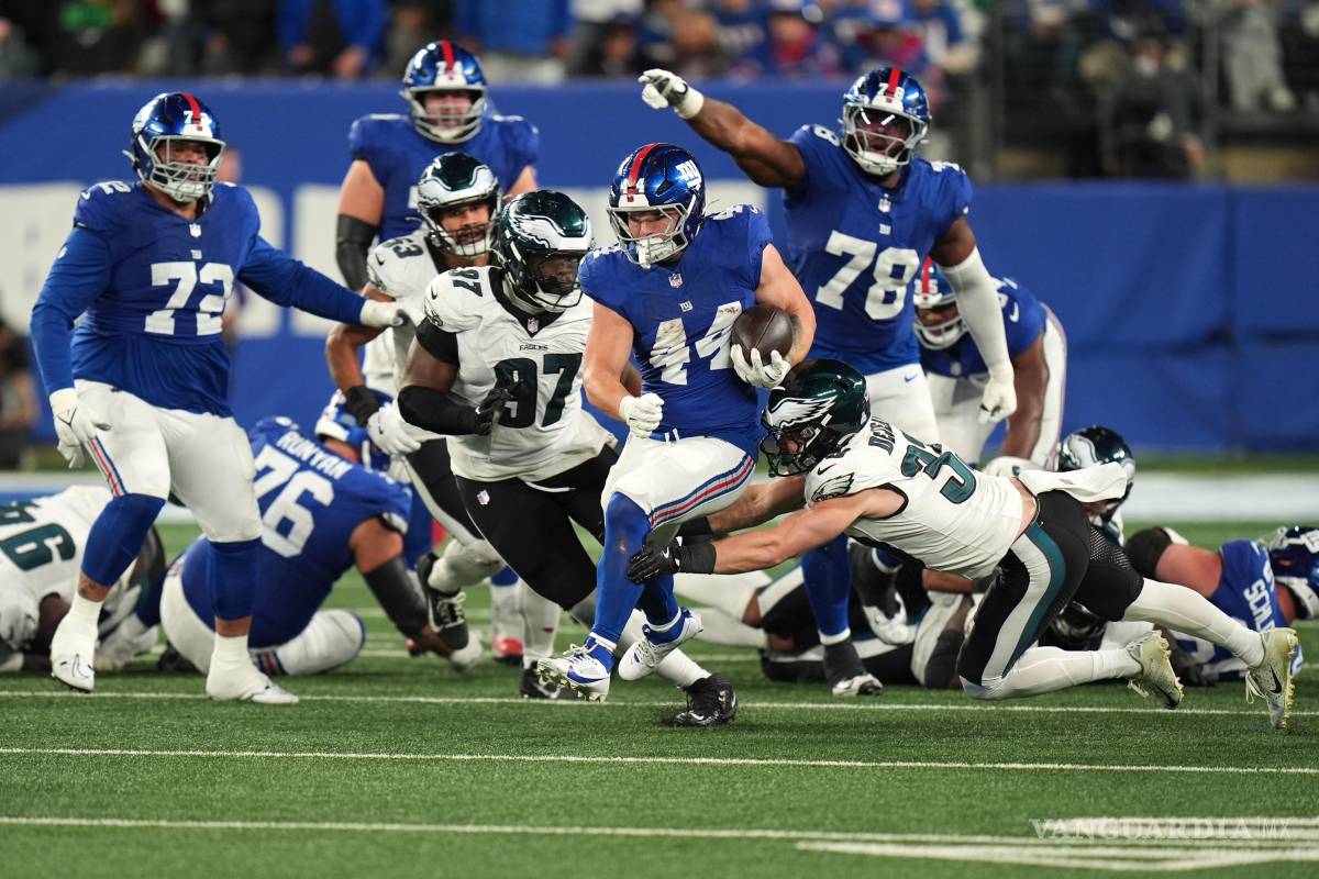Giants sorprenden a los Eagles con brillante actuación de Cam Skattebo en la Semana 6
