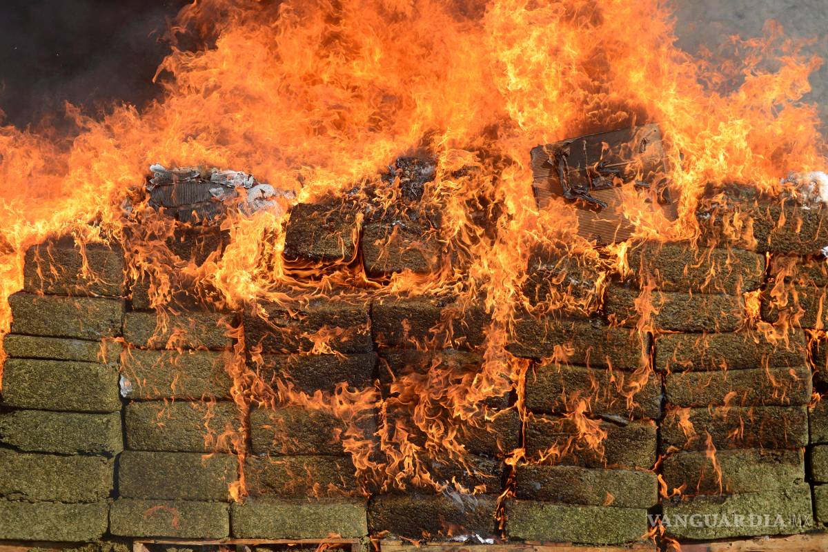 Queman en Saltillo droga decomisada