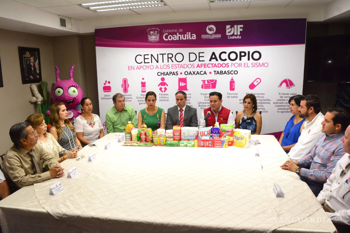 Abren centro de acopio para damnificados en la presidencia municipal de Piedras Negras