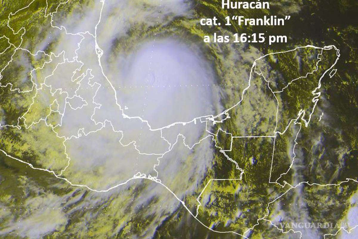 Franklin es huracán y avanza hacia la costa central de Veracruz