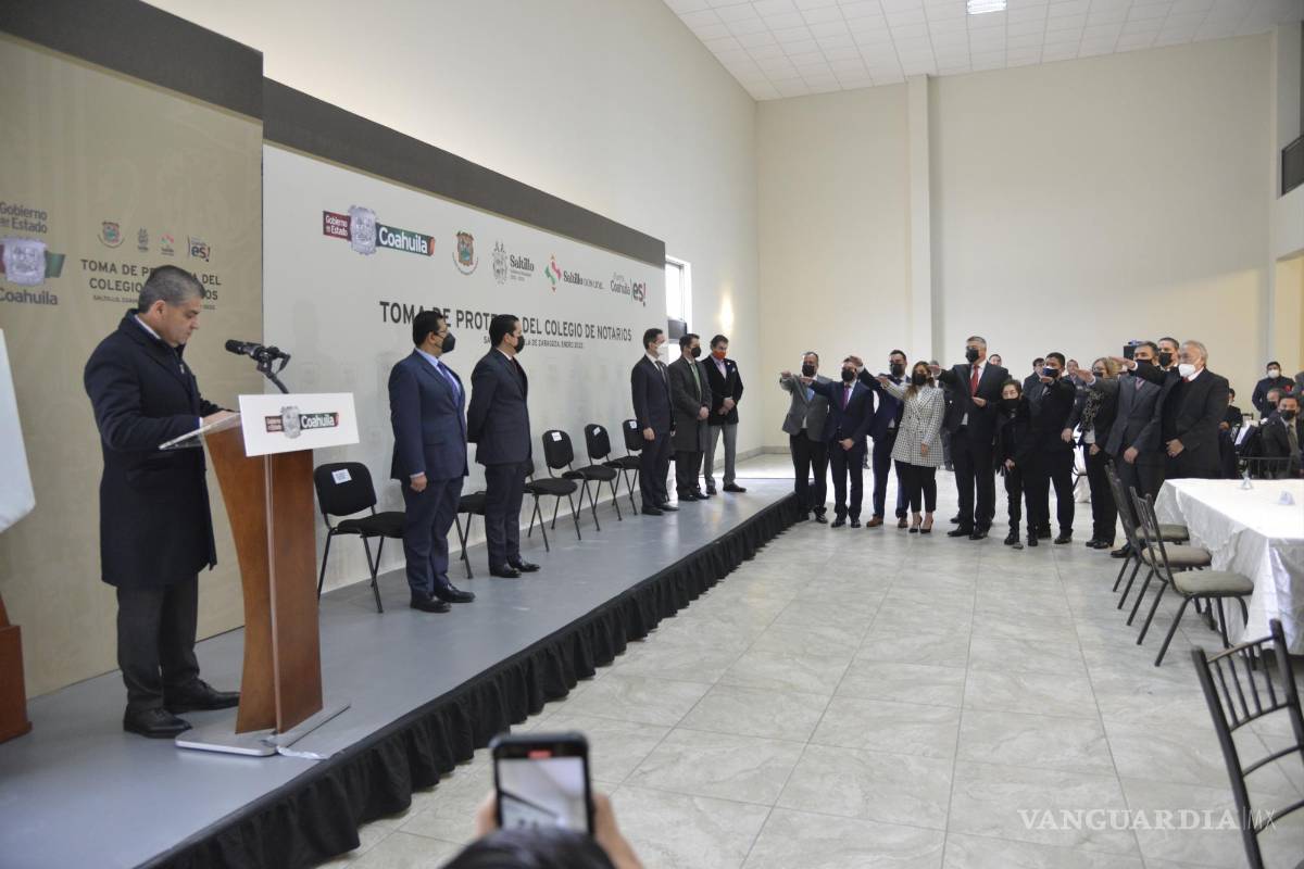 MARS tomó protesta a Luna Canales como nuevo presidente del Colegio de Notarios de Coahuila