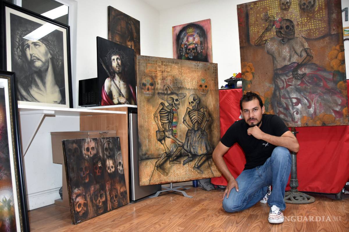 Jesús Molina, un pintor mexicano que “resucita” a los difuntos en su taller automotriz