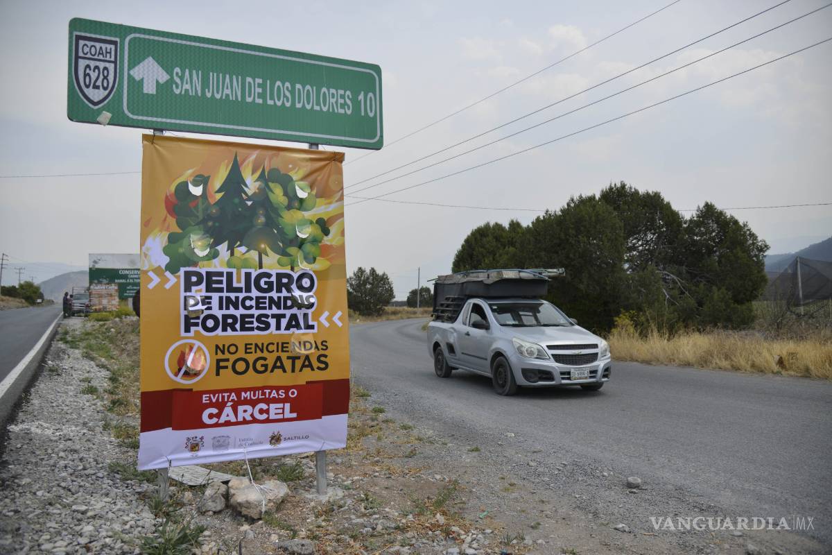 Recomiendan con señalética evitar hacer fogatas en la sierra de Arteaga