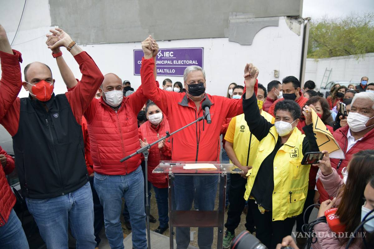 Se registran candidatos del PRI-PRD y de Morena para la Alcaldía de Saltillo