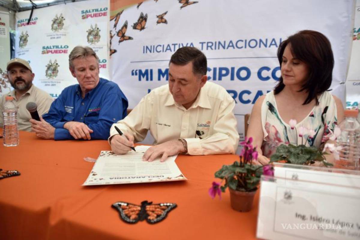 Firma Saltillo convenio trinacional en defensa de la mariposa monarca