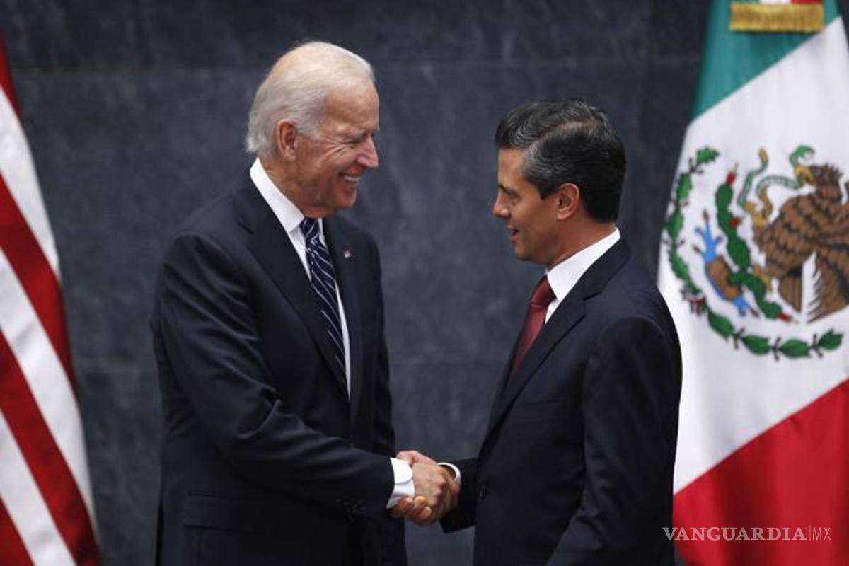 Se reúnen Peña Nieto y Biden en Los Pinos