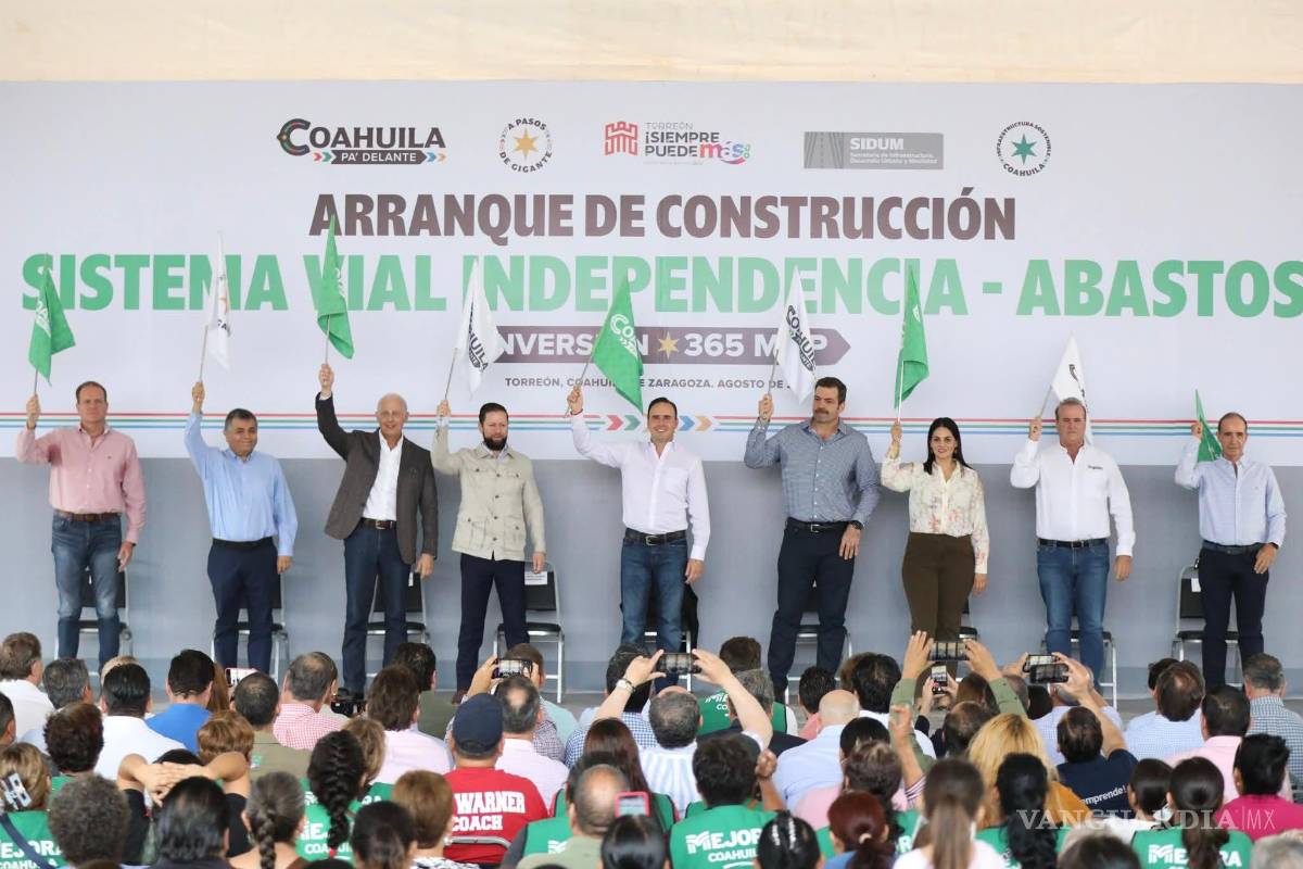 Torreón: arrancan Gobernador y Alcalde construcción del Sistema Vial Independencia-Abastos