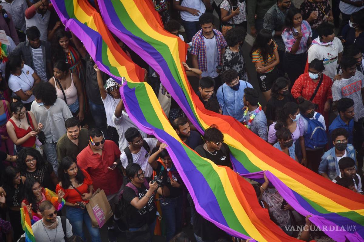 $!Colorido Desfile del Orgullo Arcoíris de Chennai para celebrar el mes del Orgullo, en Chennai, India.